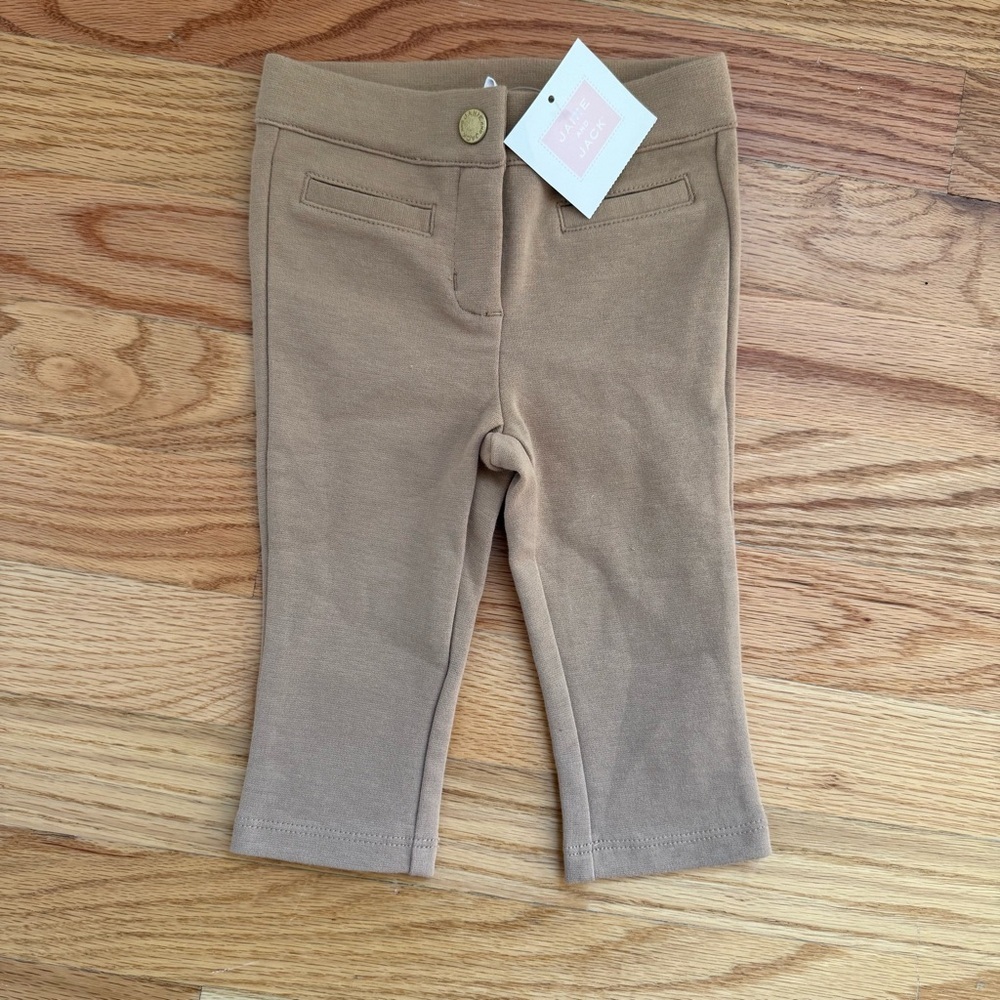 Janie and Jack Tan Ponte Leggings 6-12m NWT